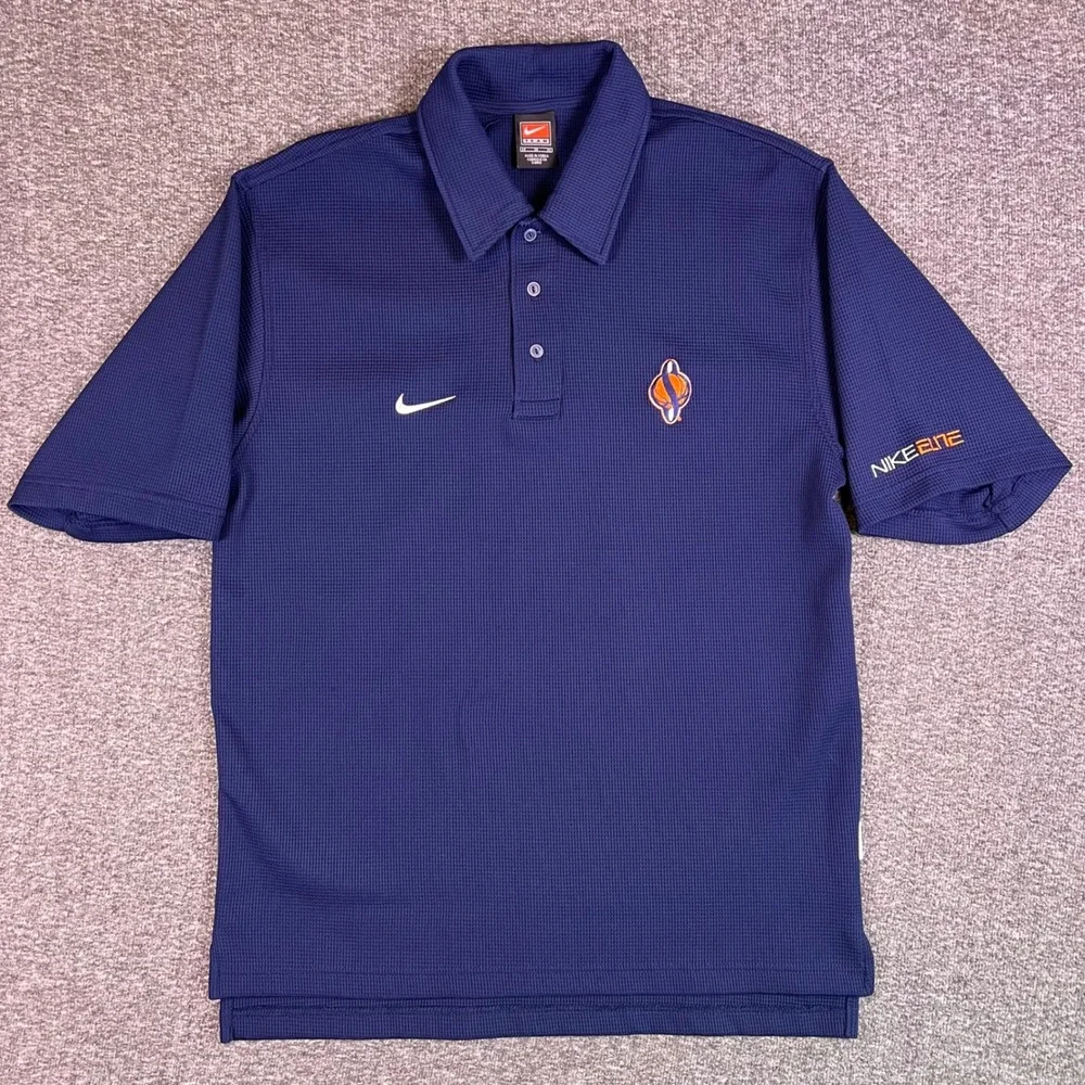 VTG Y2K Nike Elite Syracuse Shirt Mens M Blue Basketball Short Sleeve Swoosh EUC